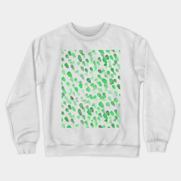 Imperfect brush strokes - green Crewneck Sweatshirt by wackapacka